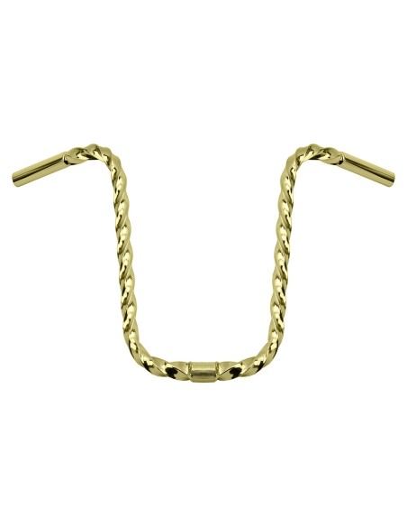 U Square Twisted Handlebar 15 25.4mm Gold.